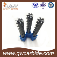 Tungsten Carbide Flat/Square End Mills Six Flutes